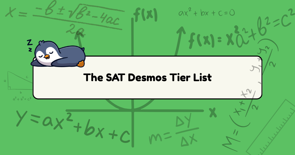The SAT Desmos Tier List: A Guide